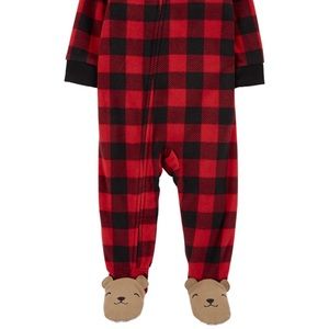 Buffalo plaid print toddler pajamas